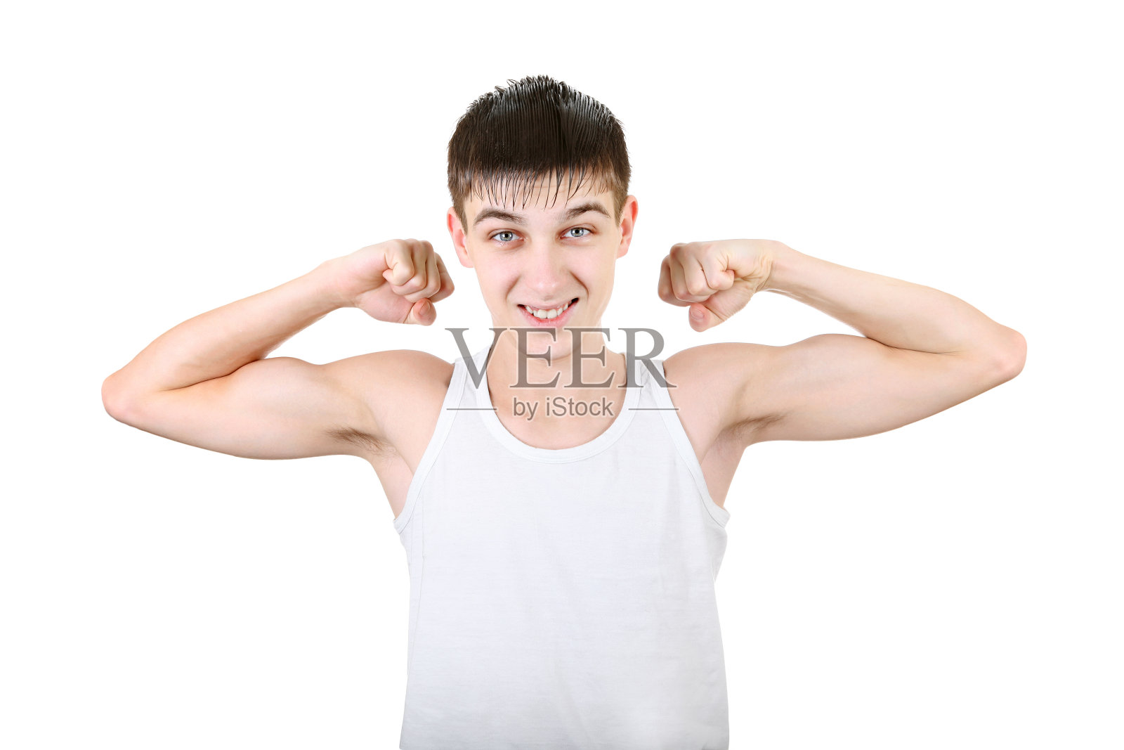 十几岁的肌肉收缩照片摄影图片