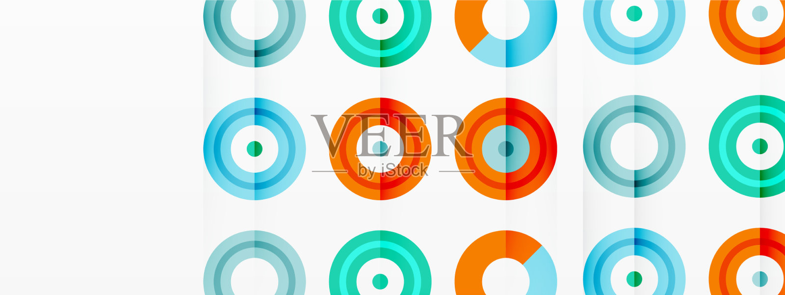 引人注目的彩色圆圈的背景插画图片素材