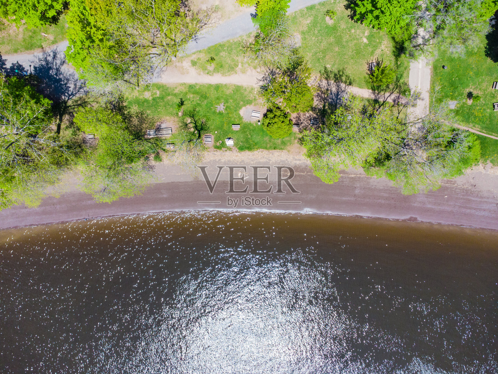 圣劳伦斯河海滩鸟瞰图照片摄影图片