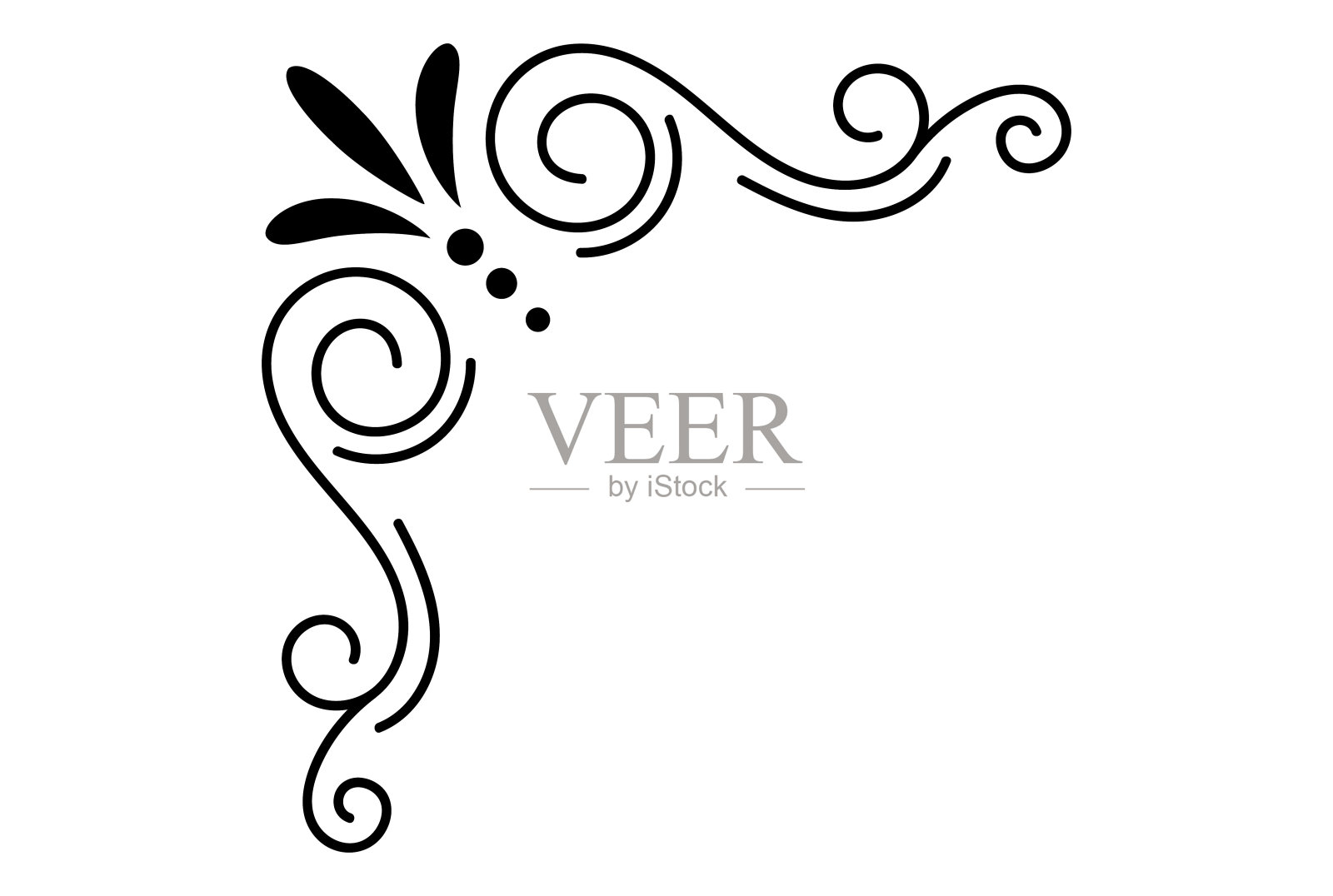 皇家装饰角落装饰复古华丽艺术插画图片素材