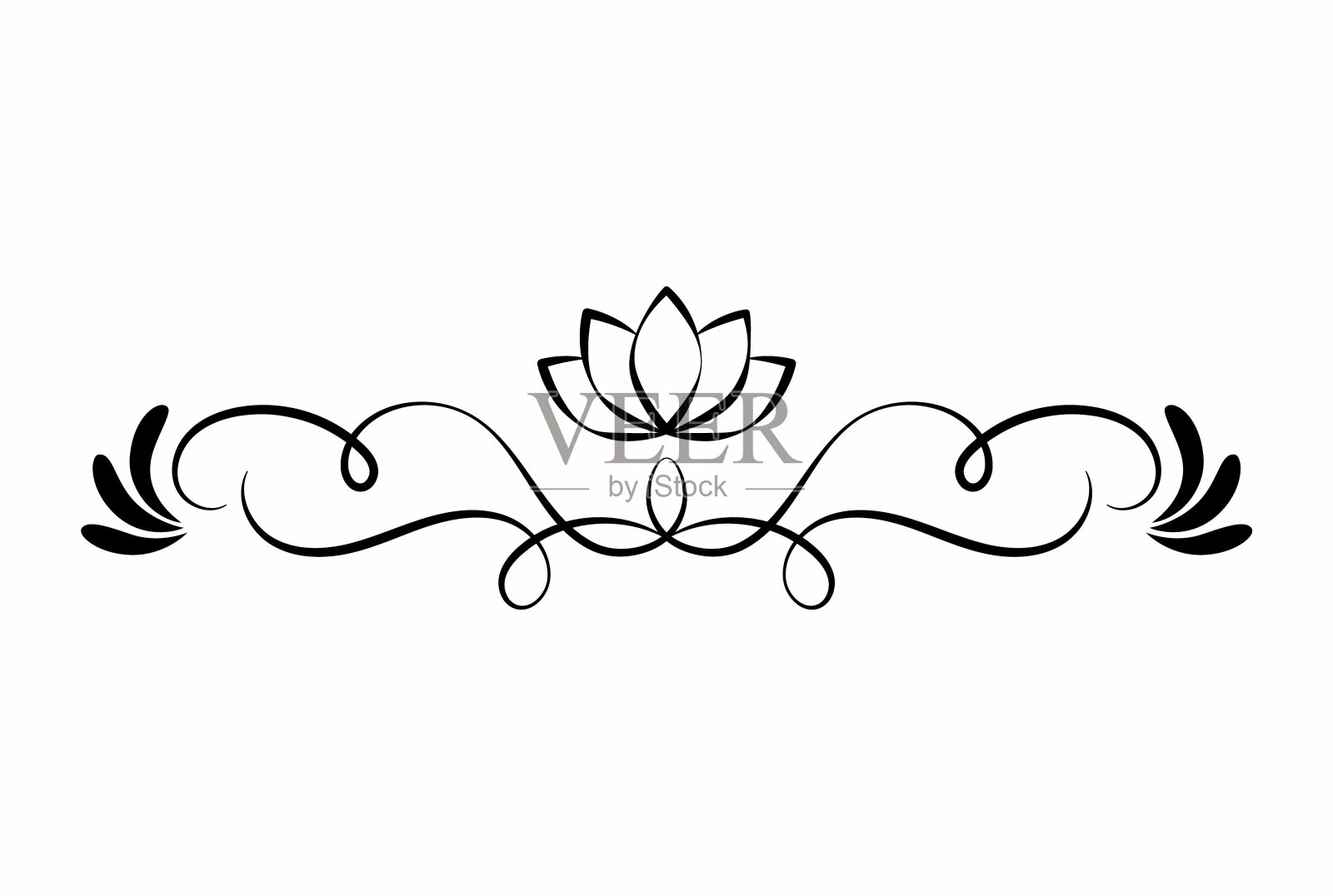 点缀标题优雅装饰婚礼象征艺术品插画图片素材