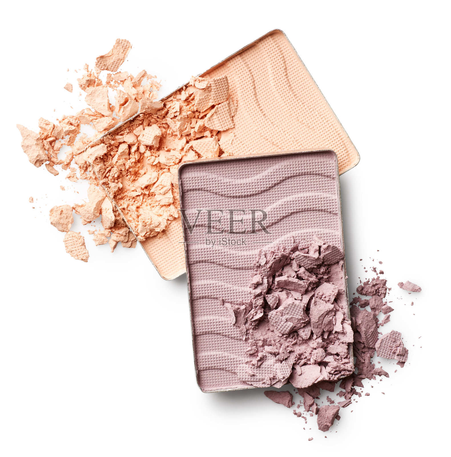 在白色背景上孤立的眼影照片摄影图片