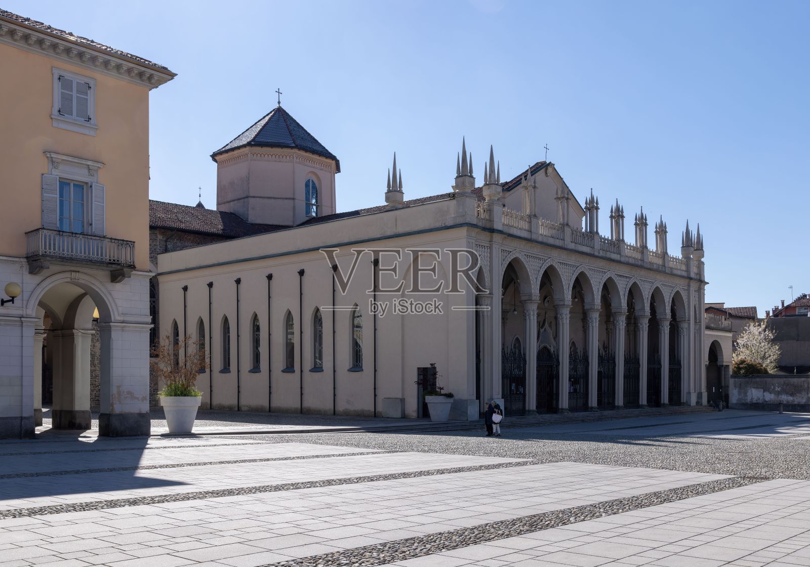 圣乔瓦尼的巴蒂斯蒂广场-广场大教堂广场在意大利比耶拉照片摄影图片