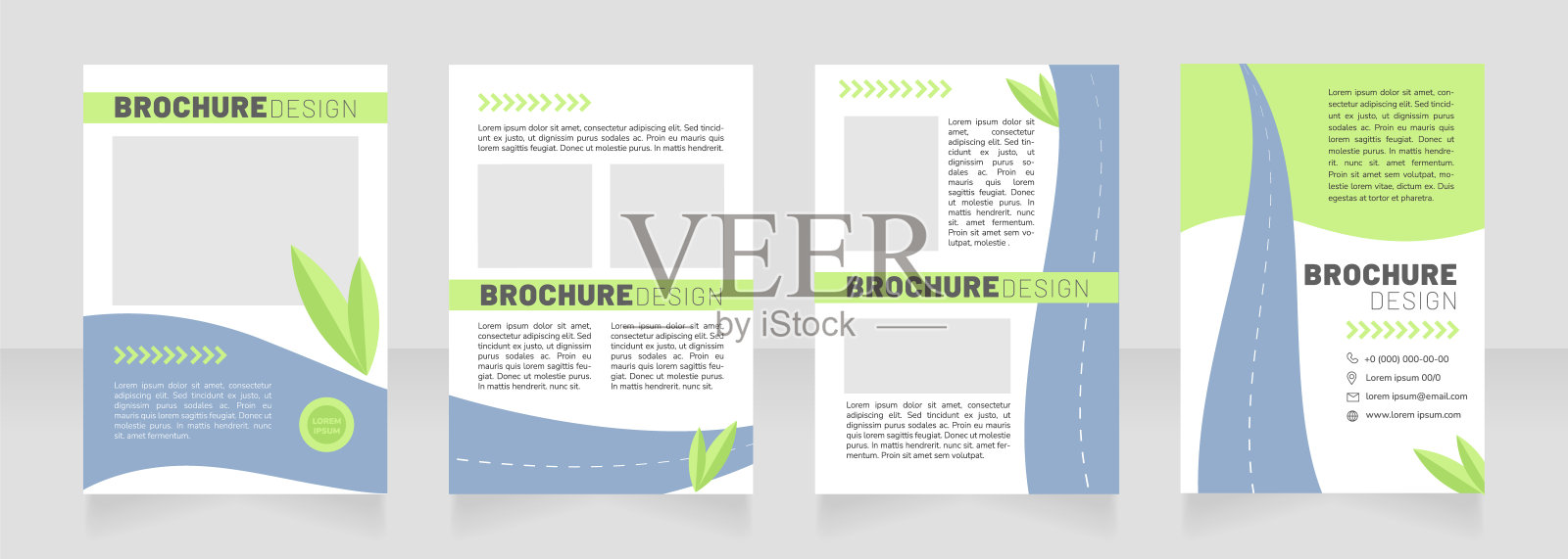 节能汽车空白宣传册设计设计模板素材