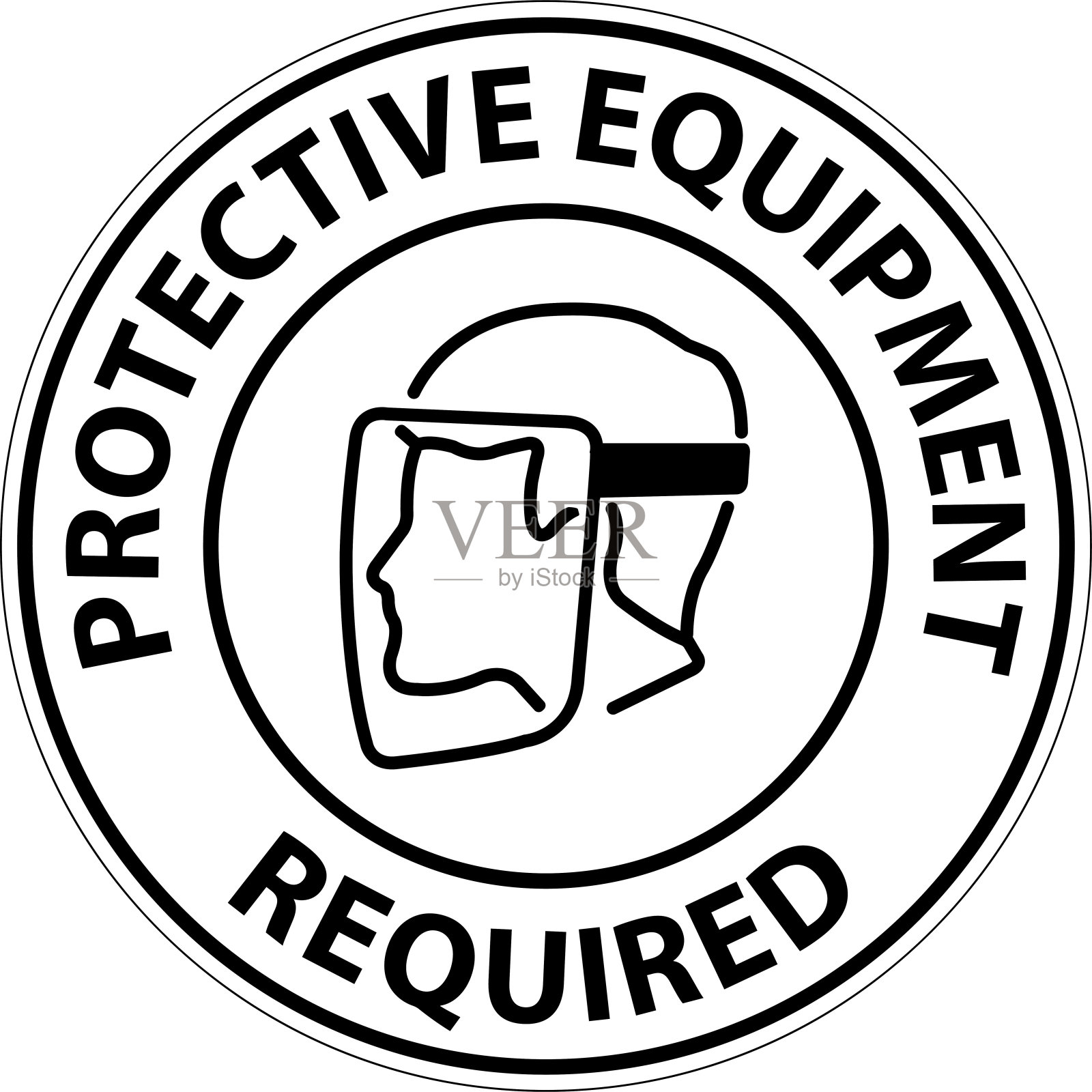 地板标志，防护设备要求插画图片素材