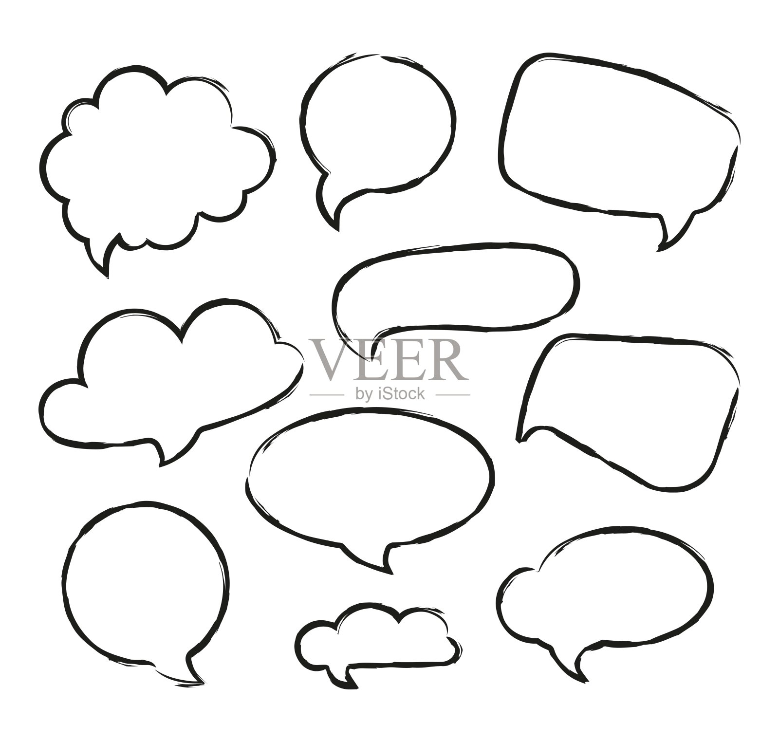 语音气泡集插画图片素材