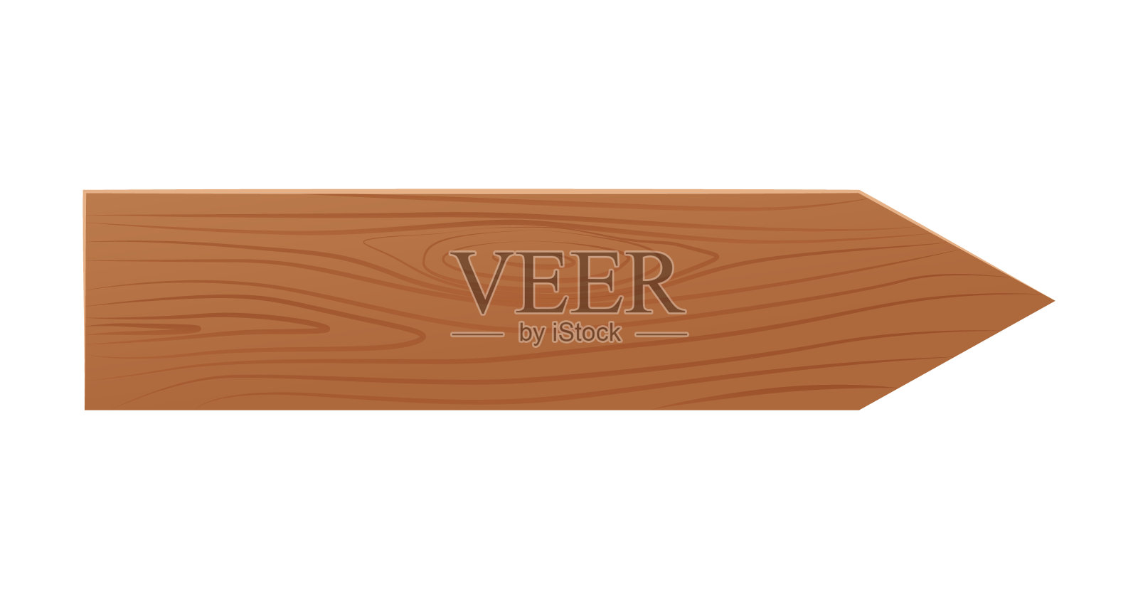 木制的指示牌。插画图片素材