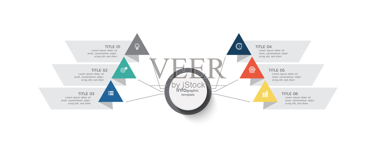 矢量插图业务数据可视化过程信息图模板设计设计模板素材