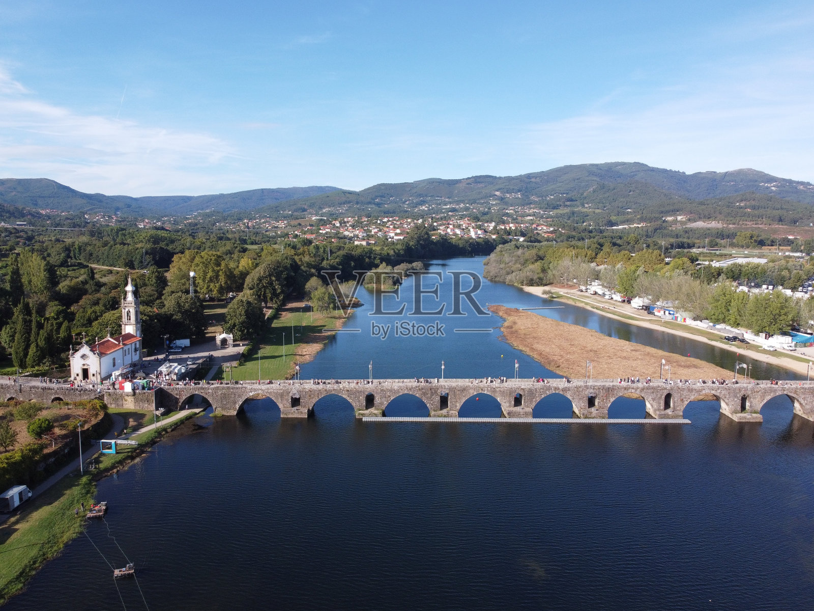 利马桥，葡萄牙最古老、最迷人的小镇照片摄影图片