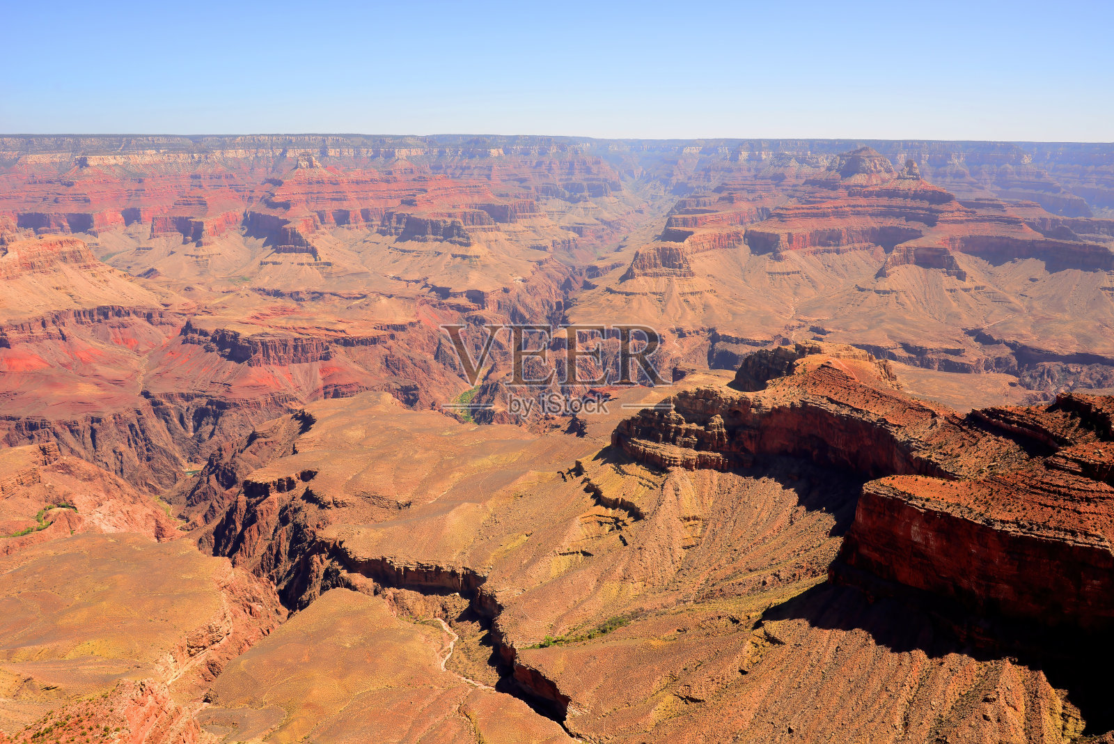 朦胧的蓝天大峡谷亚利桑那州照片摄影图片