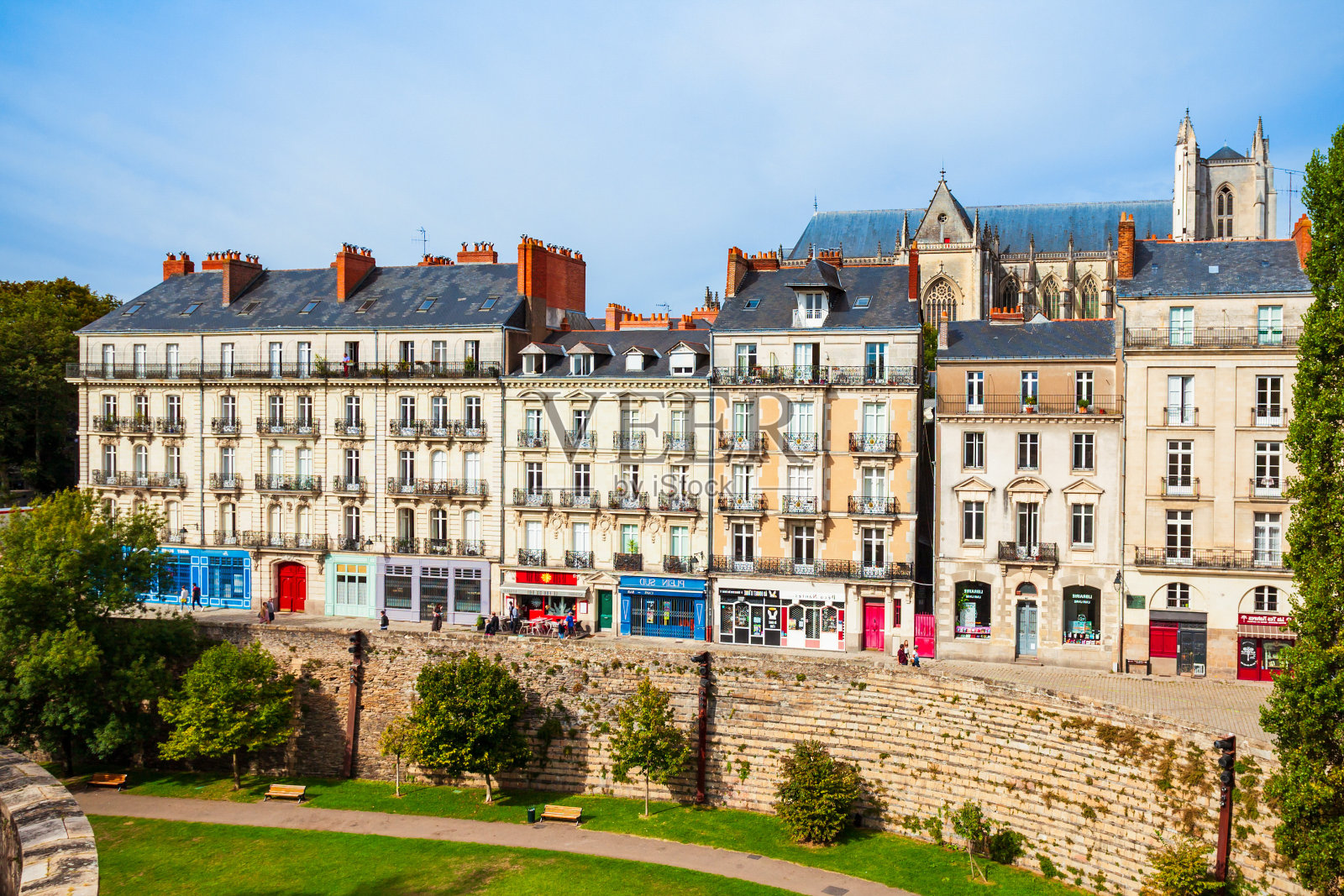 法国南特航拍全景照片摄影图片