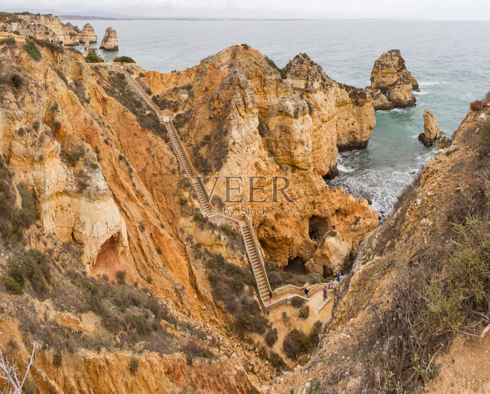 蓬塔达皮达德，阿尔加维，葡萄牙照片摄影图片
