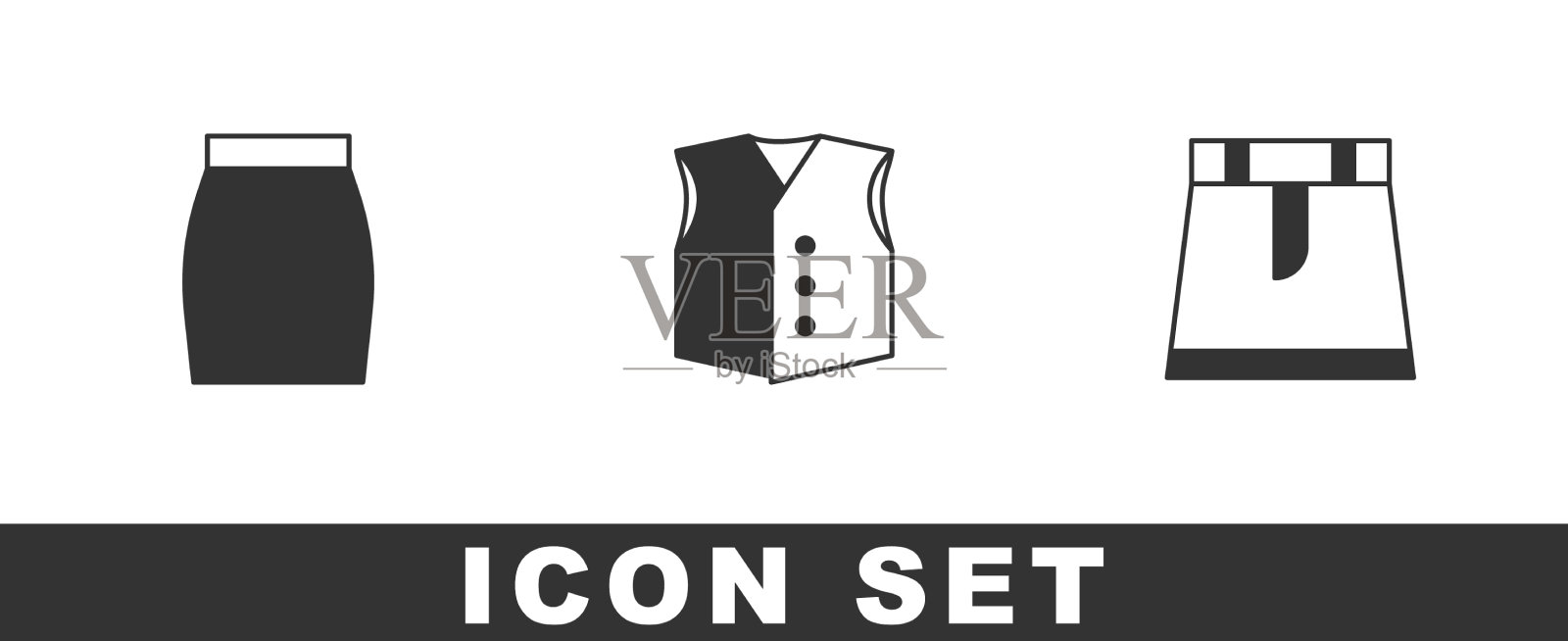 集裙马甲和图标图标素材