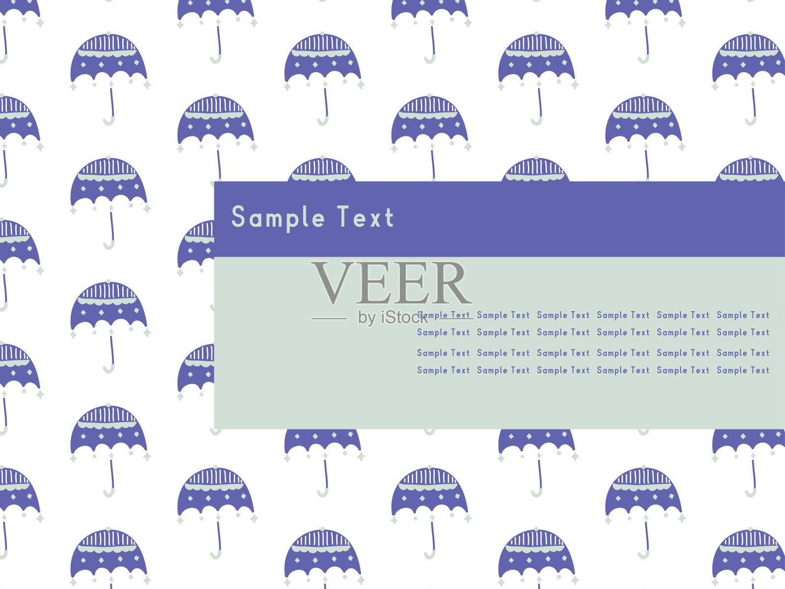 斯堪的纳维亚风格伞底插画图片素材