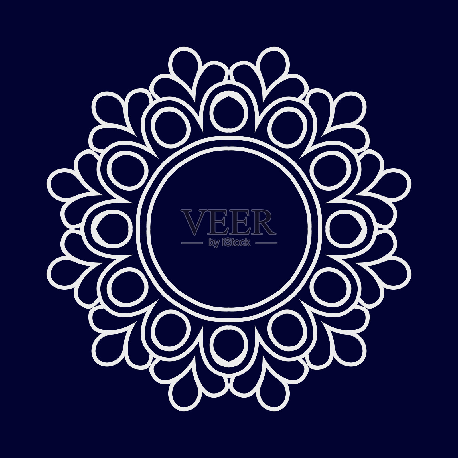 新的曼陀罗设计矢量插图插画图片素材