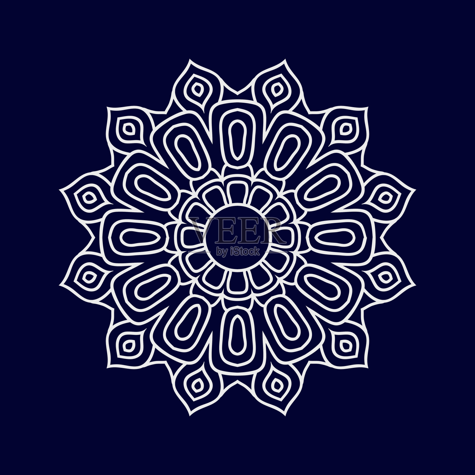 新的曼陀罗艺术矢量插图插画图片素材