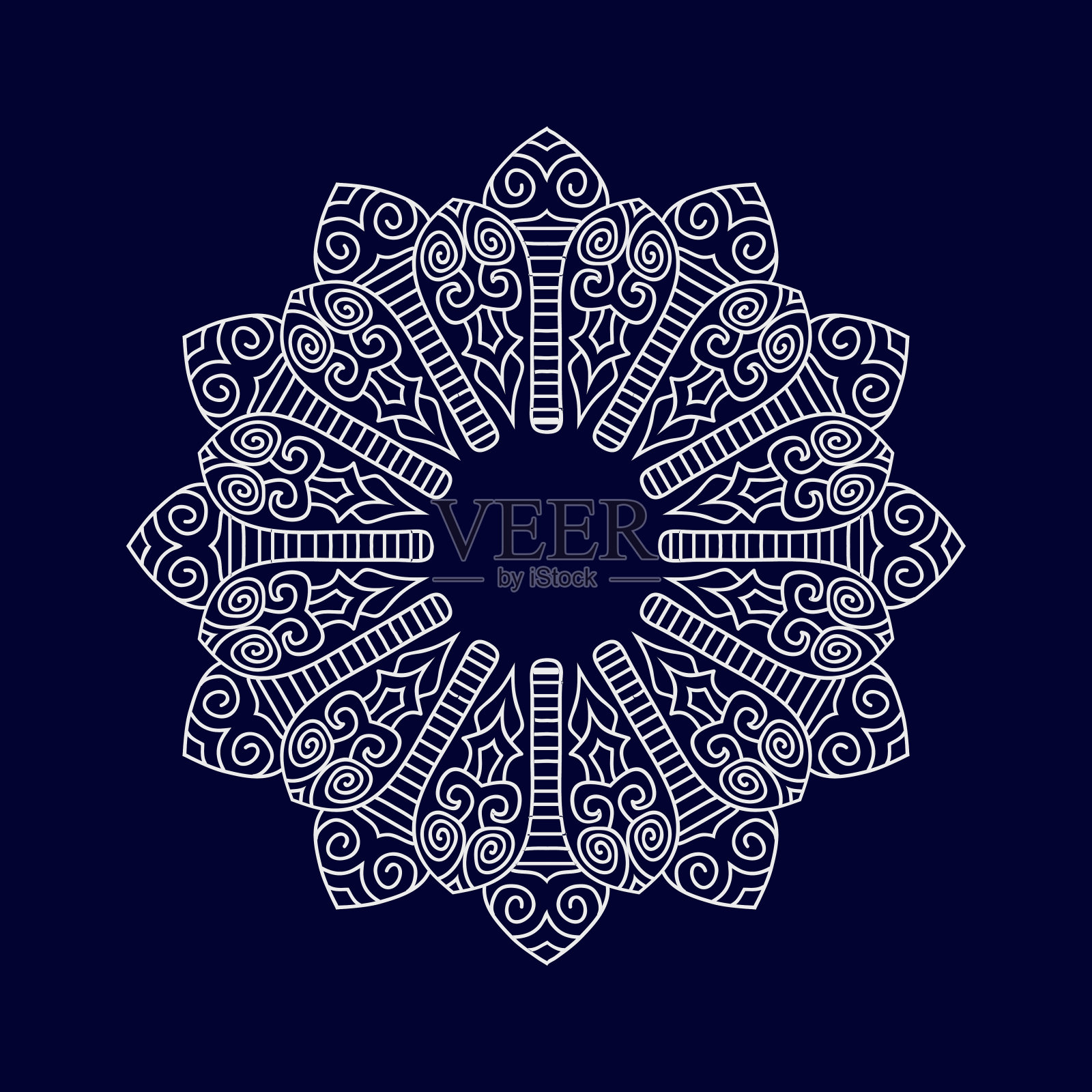 曼荼罗的设计。新的曼陀罗艺术背景插画图片素材