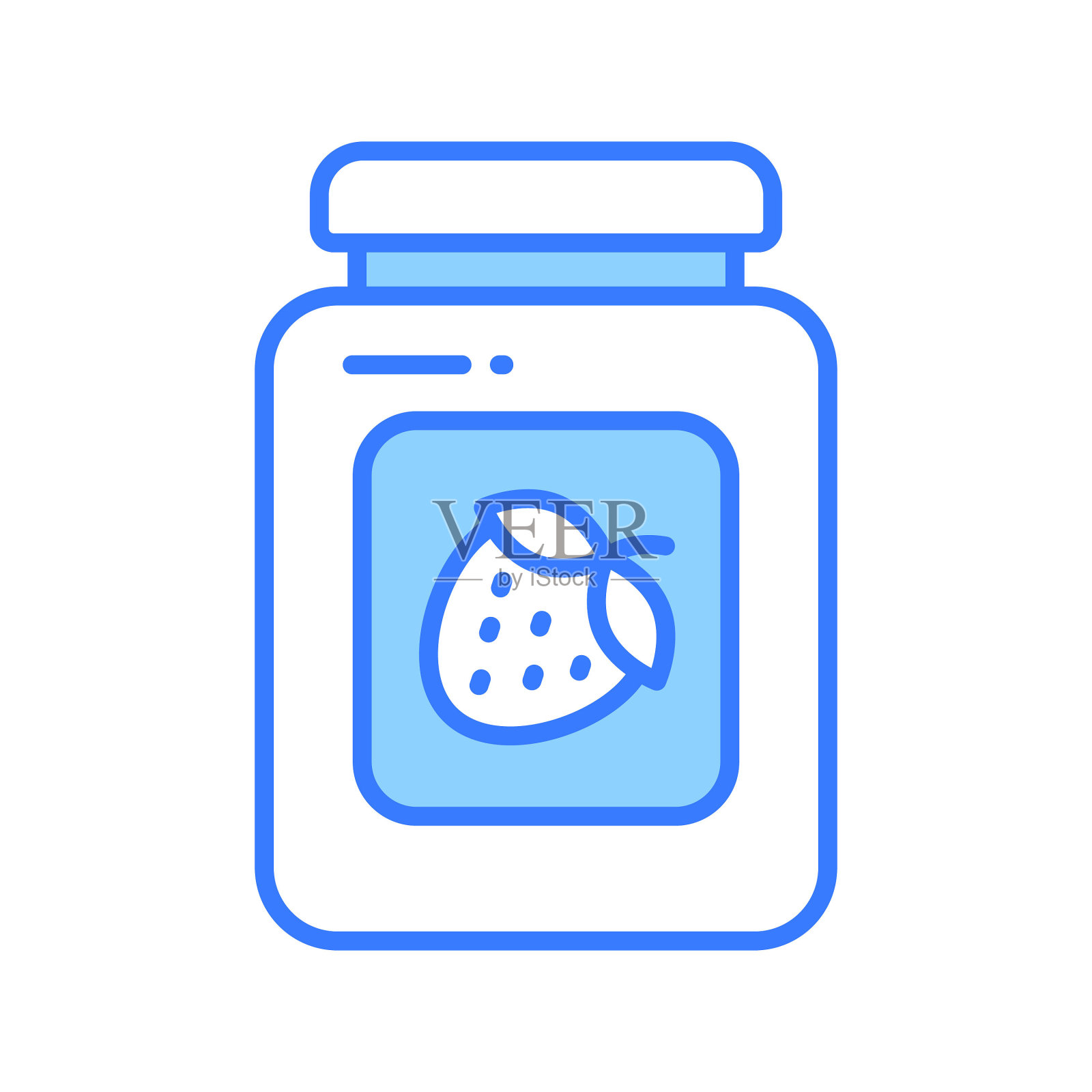 检查这个惊人的矢量果酱罐在现代风格，准备使用图标插画图片素材