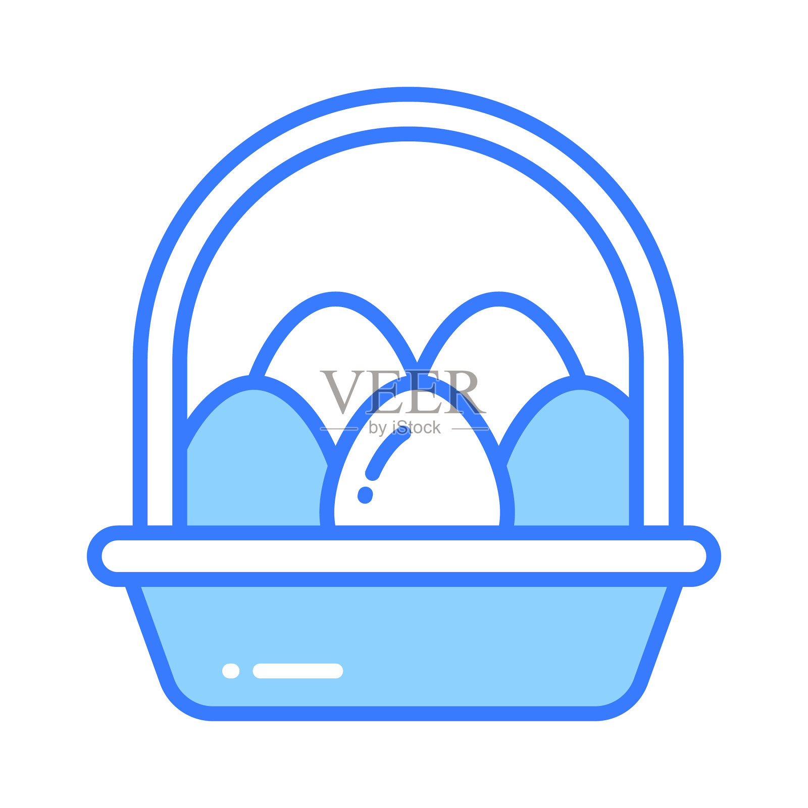 检查这个惊人的矢量鸡蛋篮子在现代风格，准备使用图标插画图片素材