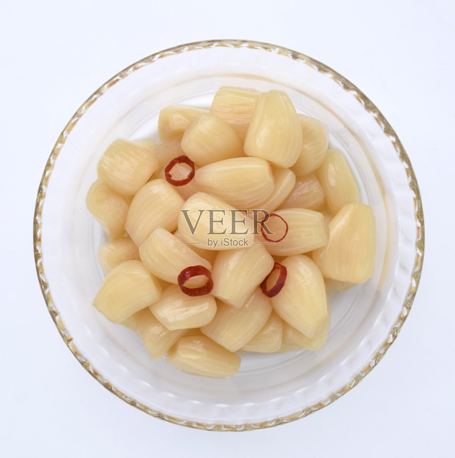 rakkyo。
腌葱。照片摄影图片