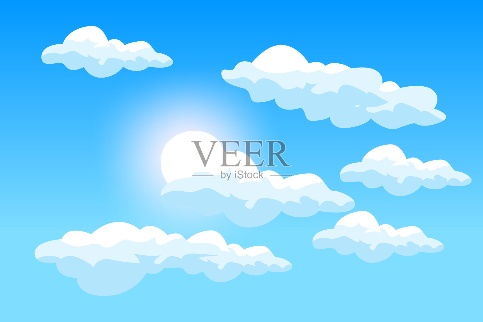 云背景设计，天空景观插图，装饰矢量，横幅和海报插画图片素材