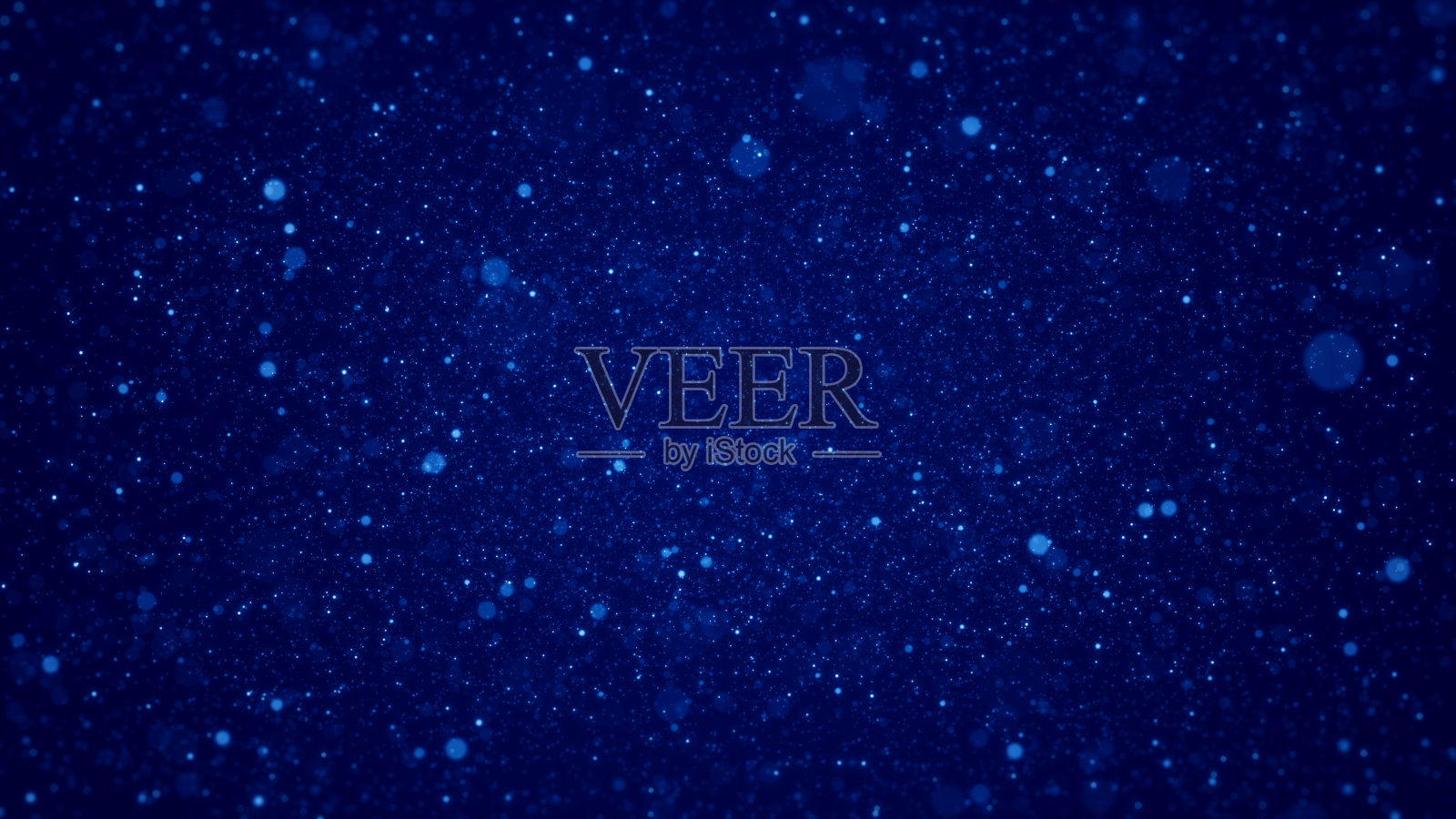 在深蓝色的背景上抽象小颗粒。照片摄影图片