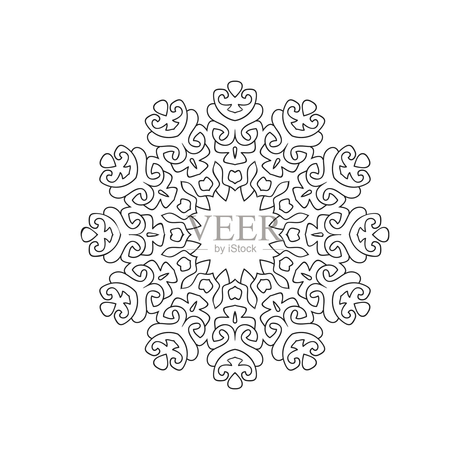 曼陀罗矢量图案设计背景插画图片素材