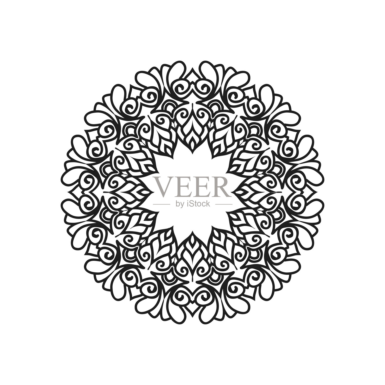 曼荼罗的设计。新的曼陀罗艺术背景插画图片素材