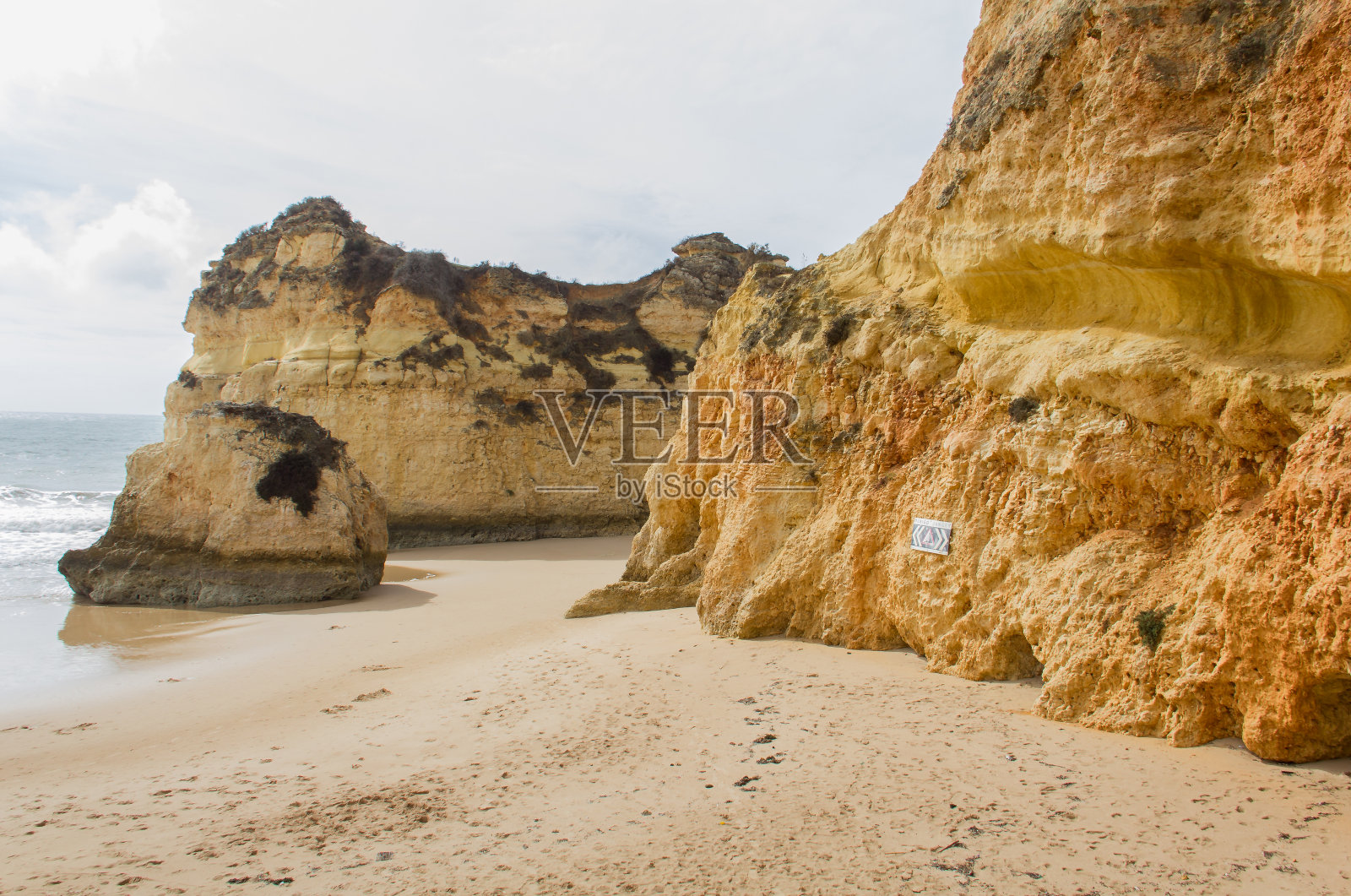 Três irm<e:1> os海滩，阿尔沃尔，阿尔加维，葡萄牙照片摄影图片