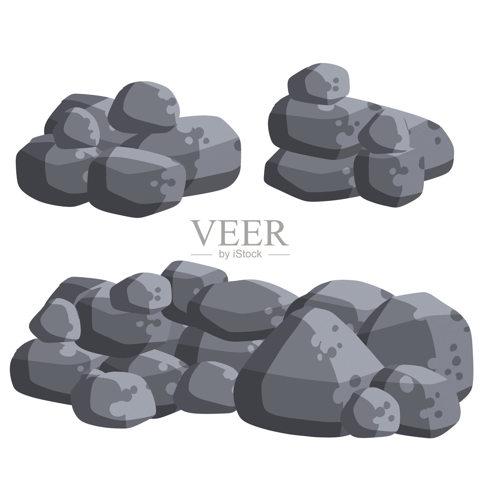 石砌平岩套插画图片素材