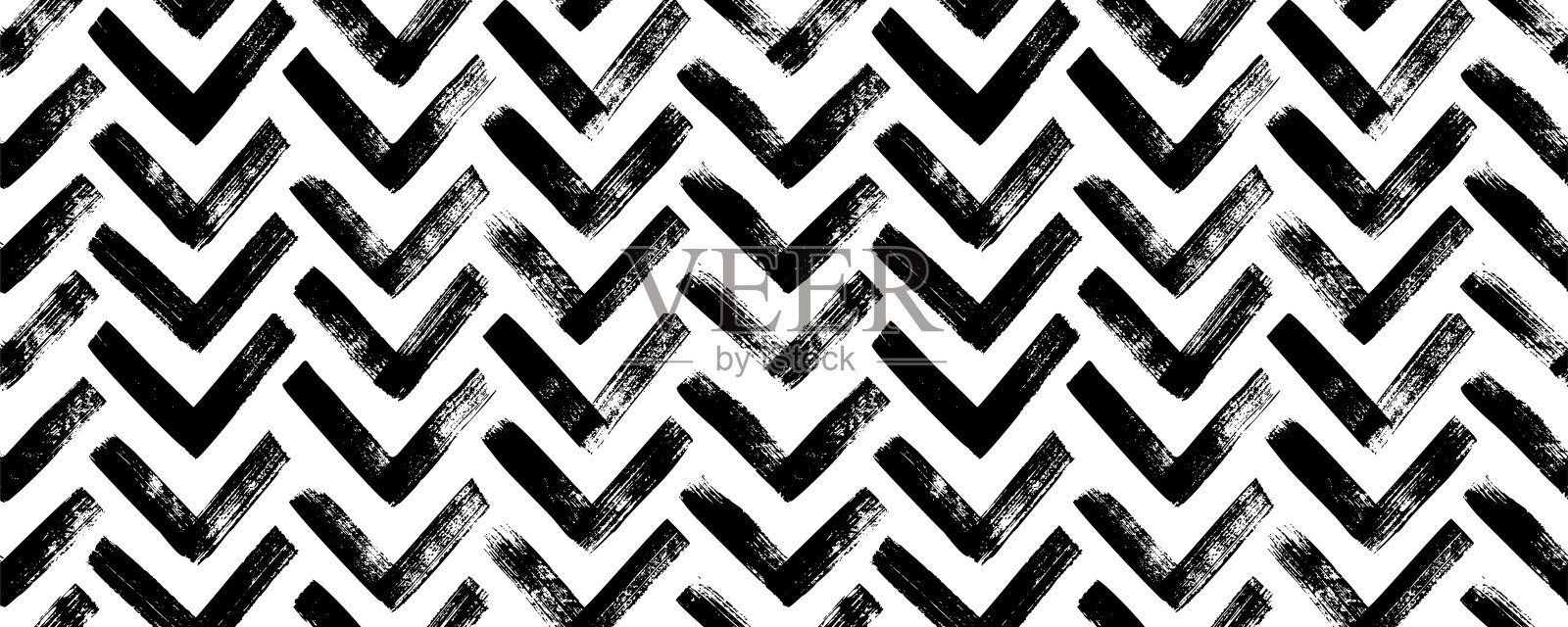 刷画雪佛龙无缝横幅。插画图片素材