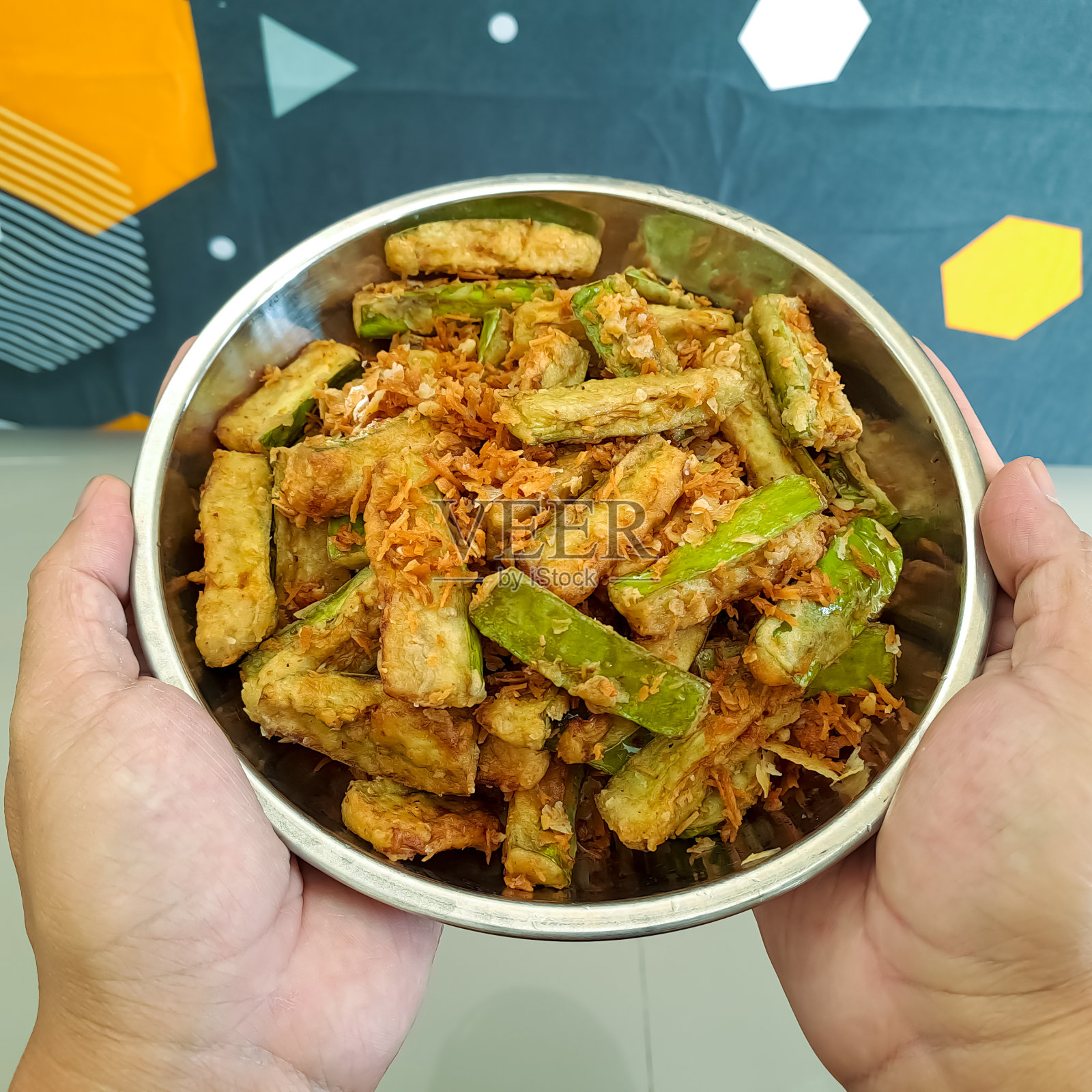 炒茄子照片摄影图片