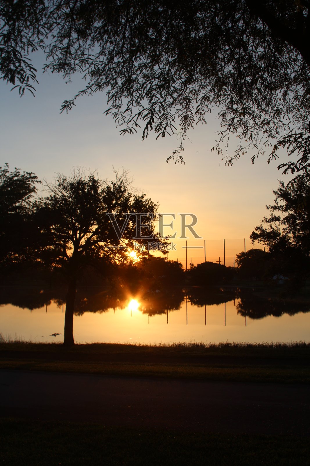 湖上的日落摄影照片摄影图片