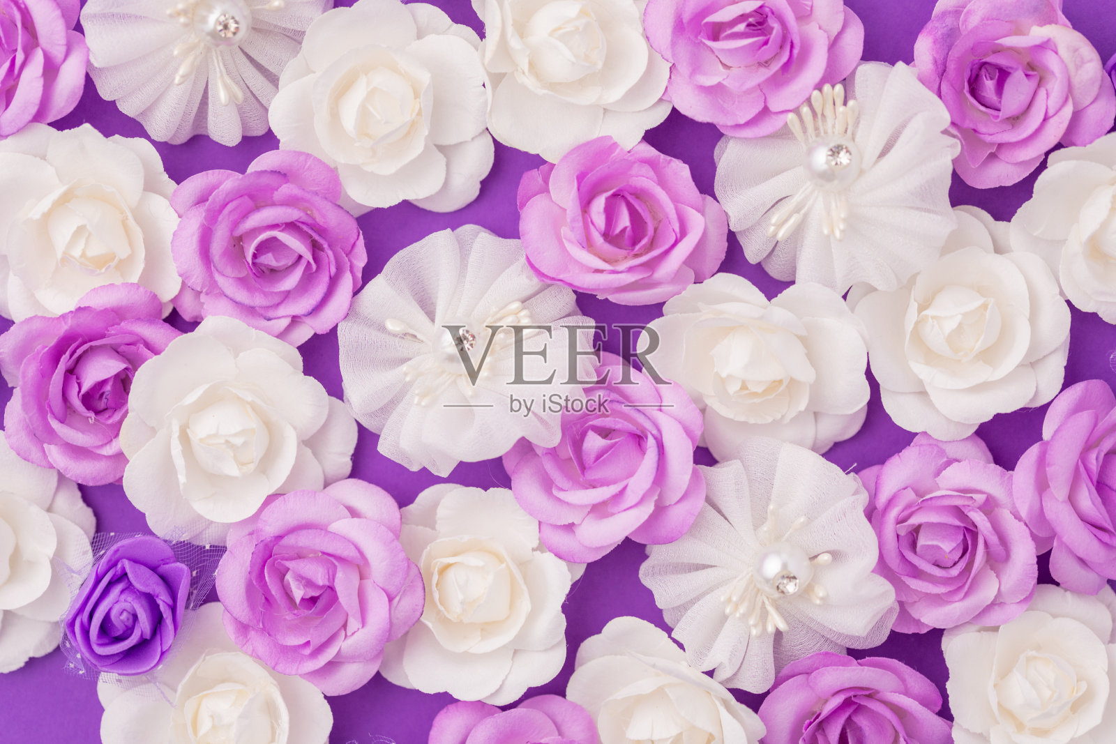 床花平铺背景照片摄影图片