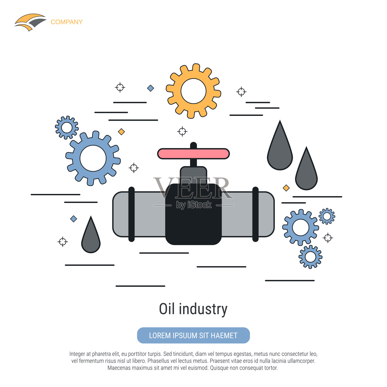 石油工业矢量概念插画图片素材