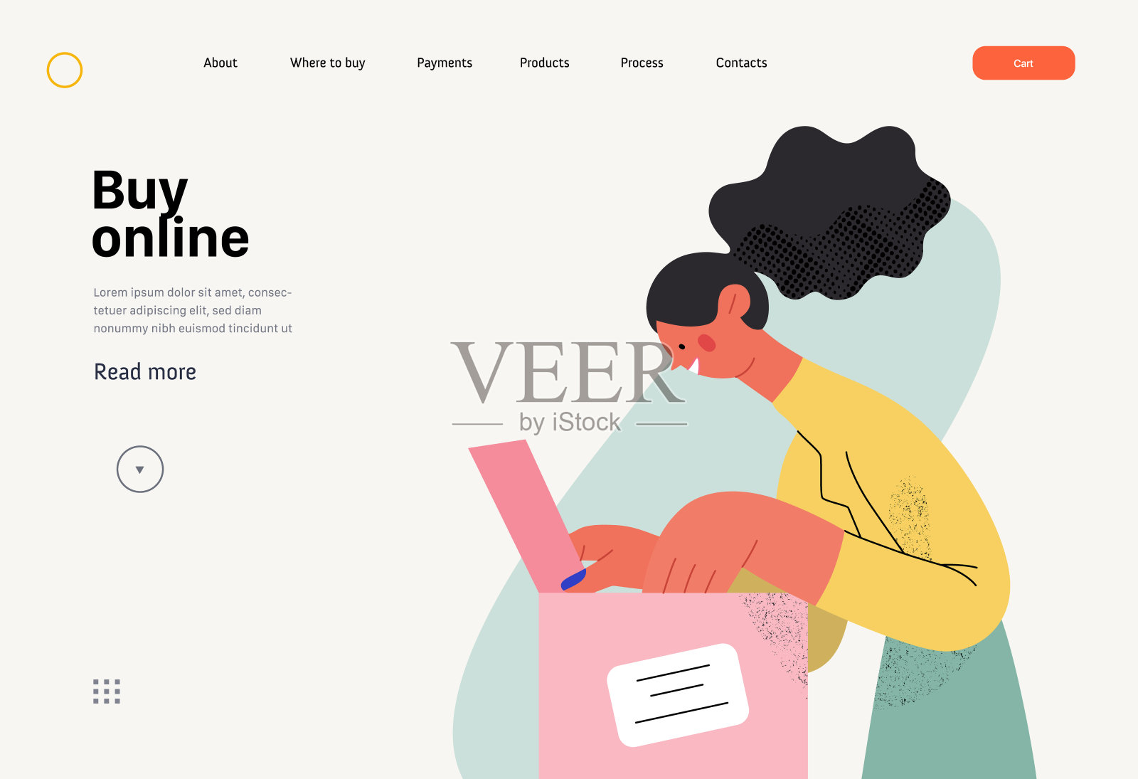 网上购物和电子商务矢量插图系列插画图片素材