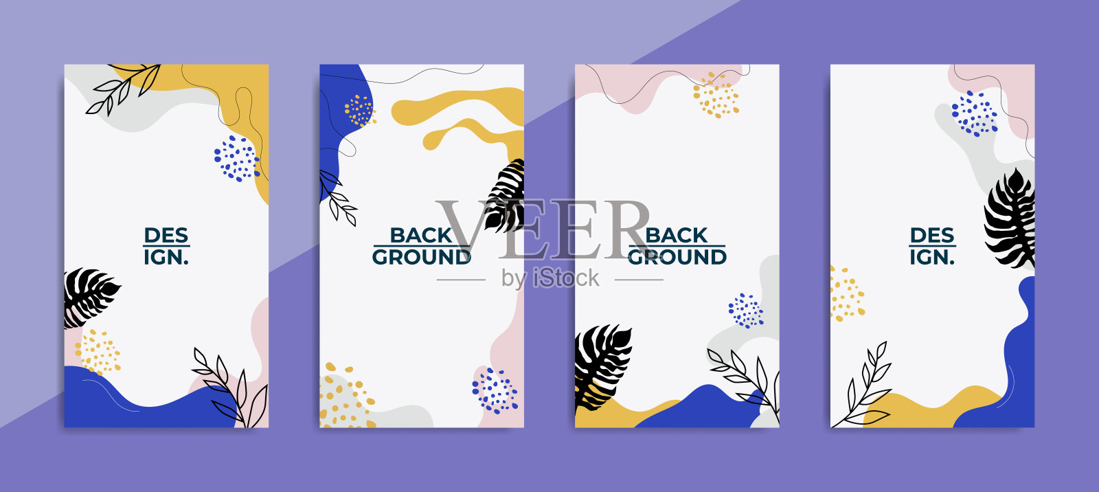 可编辑的时尚背景模板的社交媒体插画图片素材