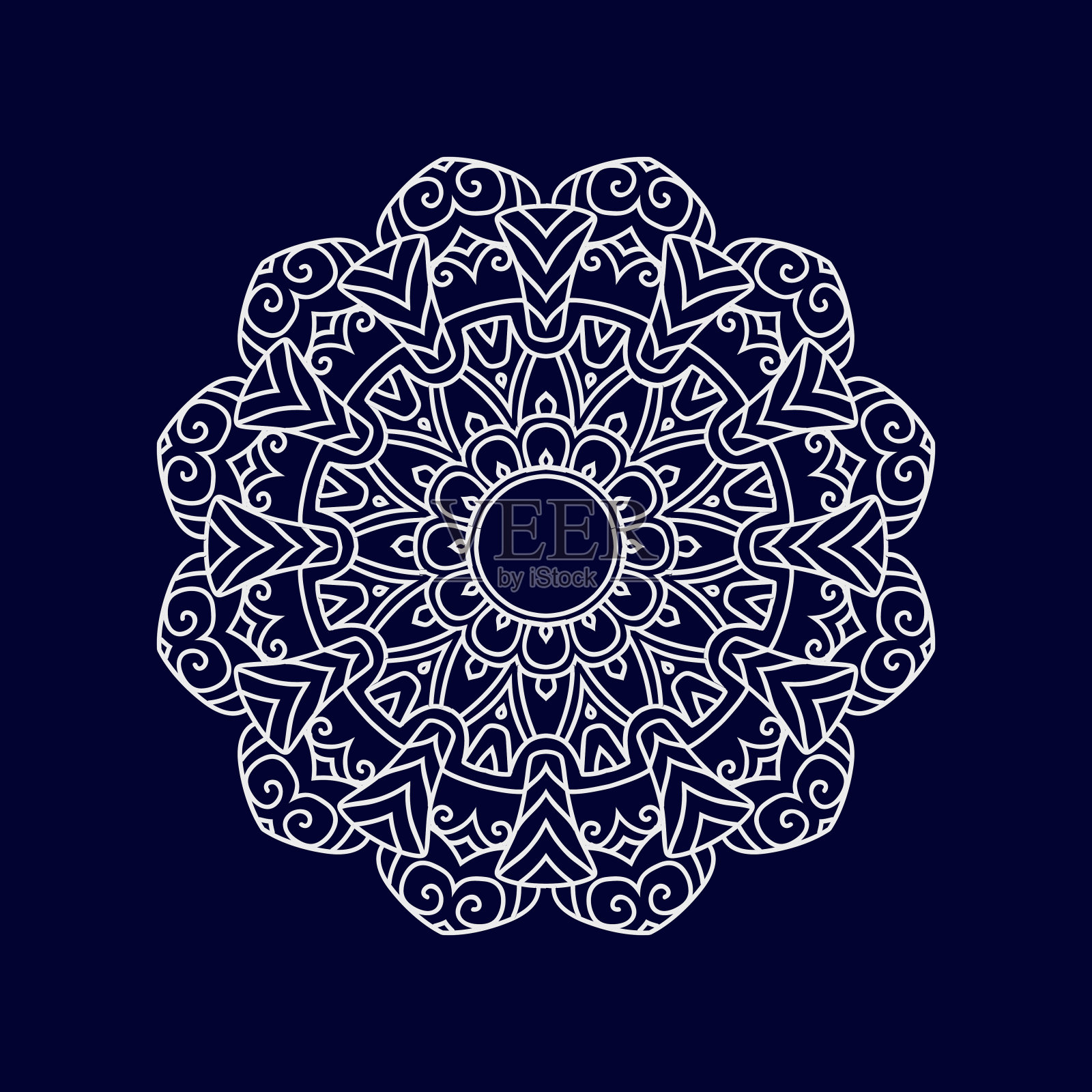 曼荼罗的设计。新的曼陀罗艺术背景插画图片素材