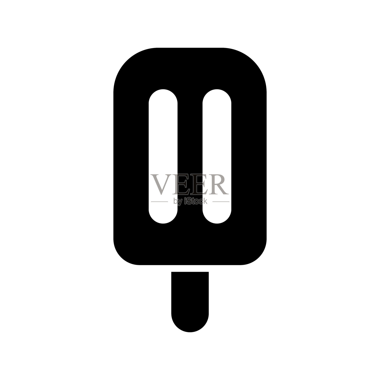 冰流行图标在现代风格，准备使用和下载冰棒矢量插画图片素材