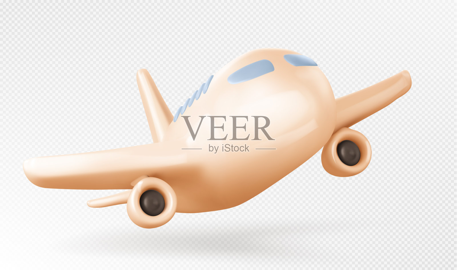 隔离三维平面矢量，喷气机飞行和旅行插画图片素材