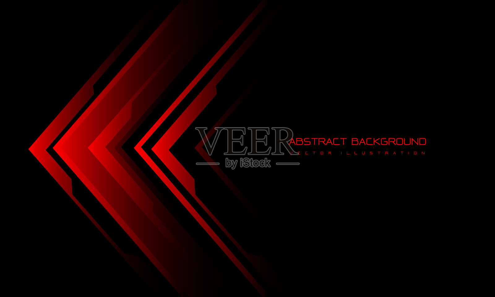 抽象的红色箭头网络方向几何在黑色空白空间设计现代豪华科技未来的创意背景向量插画图片素材