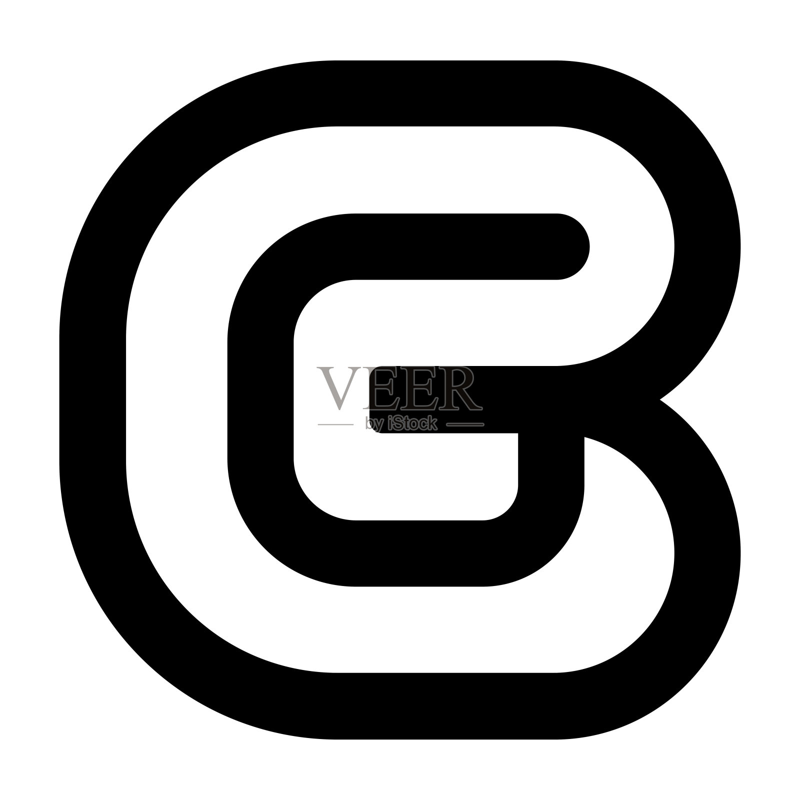 专业创新首字母GB标识和BG标识。字母GB或BG最小优雅的字母组合。优质商业艺术字母符号和标志插画图片素材