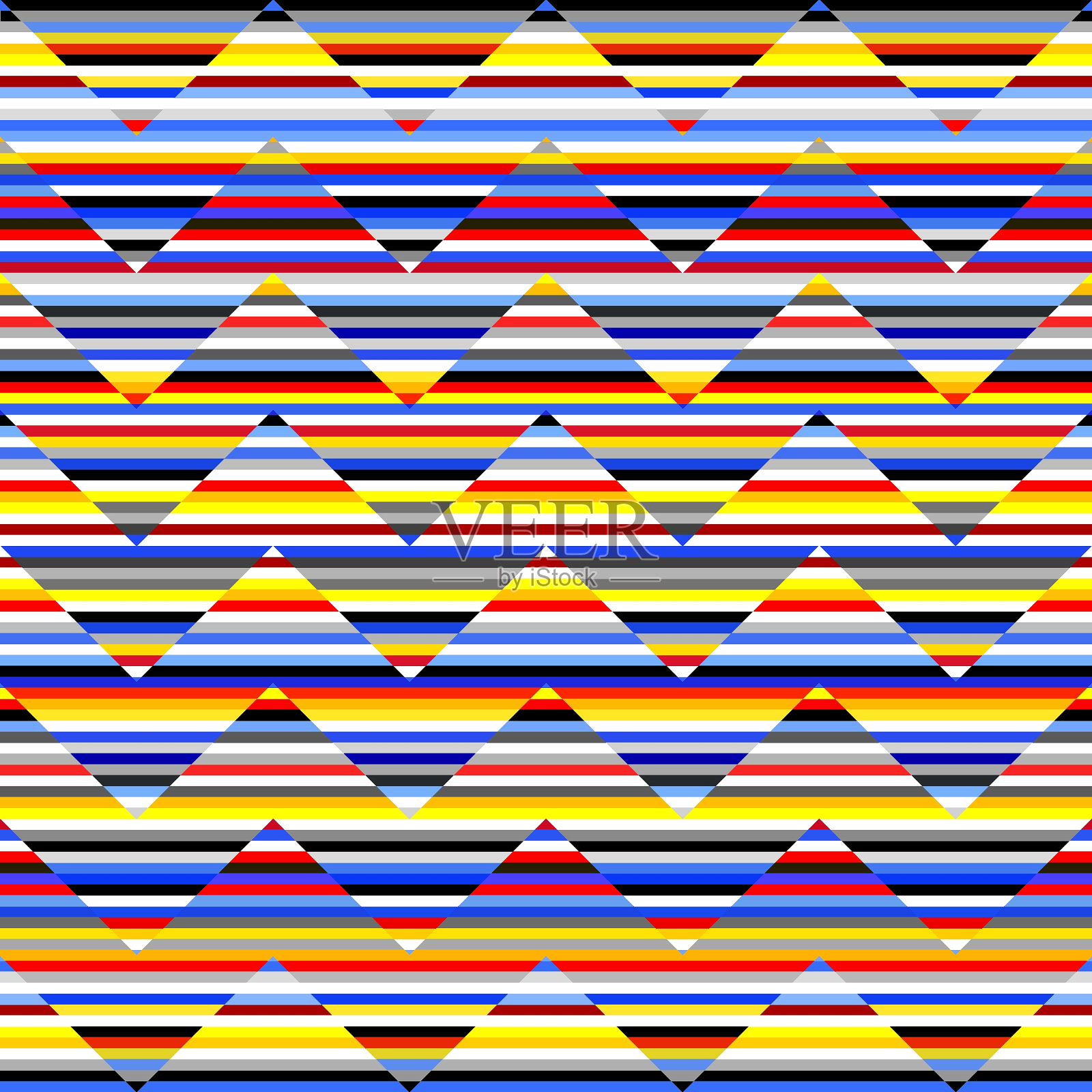 阿兹特克人字形图案。无缝绗缝设计背景。矢量图插画图片素材