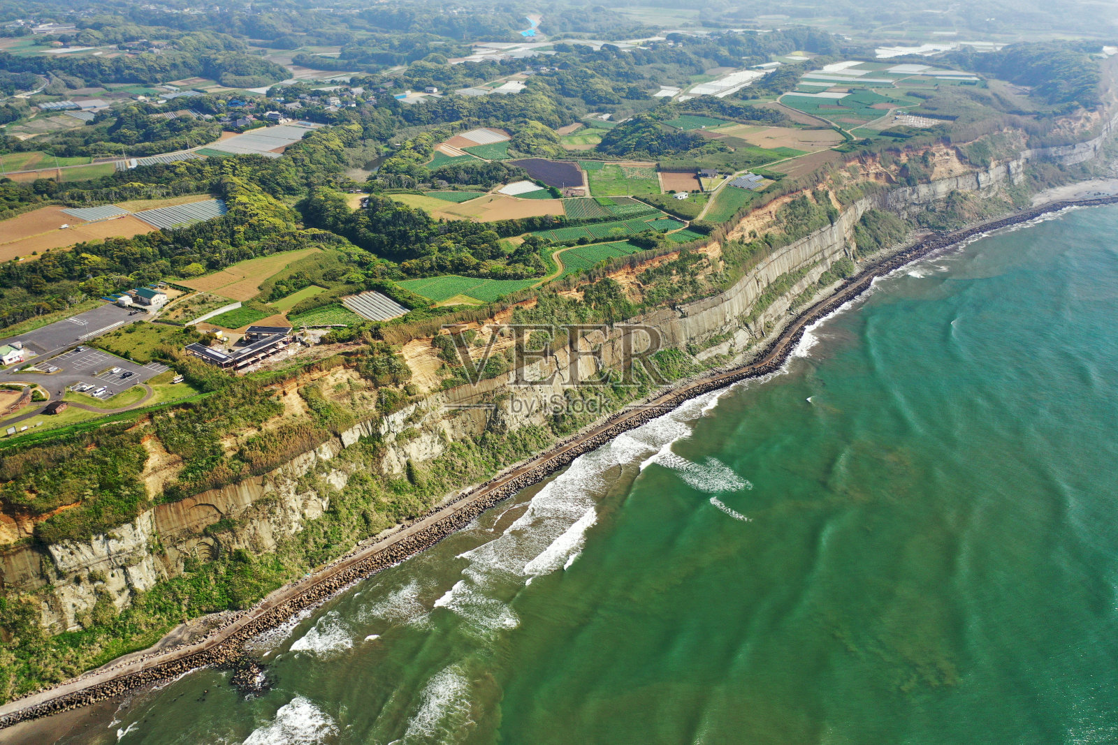 从海上鸟瞰Byobugaura照片摄影图片