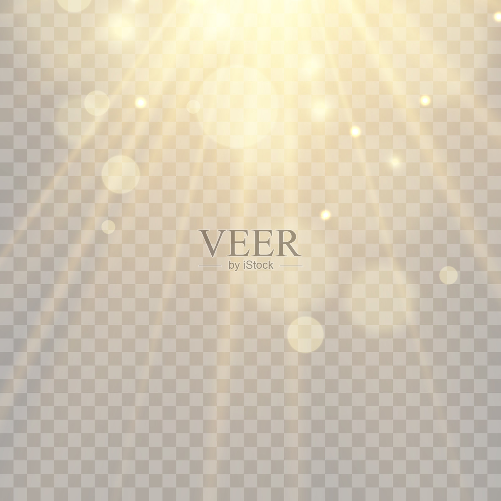 矢量透明阳光专用透镜光晕光效。明亮美丽的星星。来自光线的光。插画图片素材