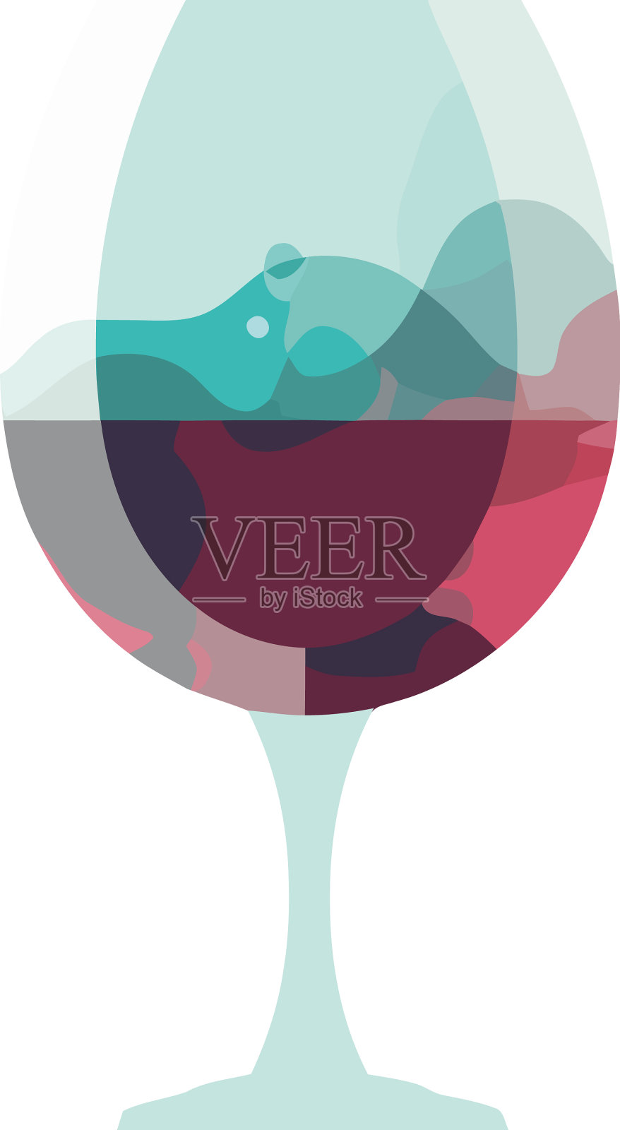 奢华的酒杯象征着酒庄的庆典插画图片素材