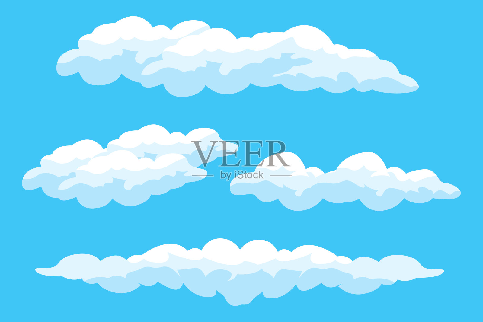 云背景设计，天空景观插图，装饰矢量，横幅和海报插画图片素材