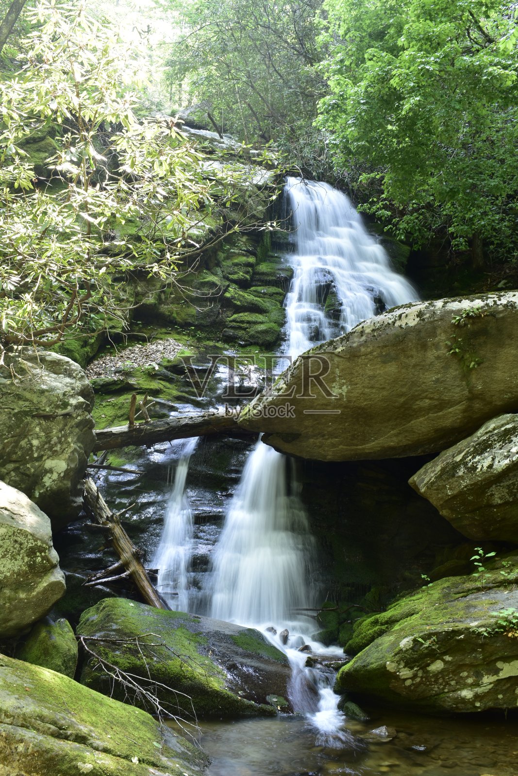 北卡罗莱纳州的瀑布照片摄影图片
