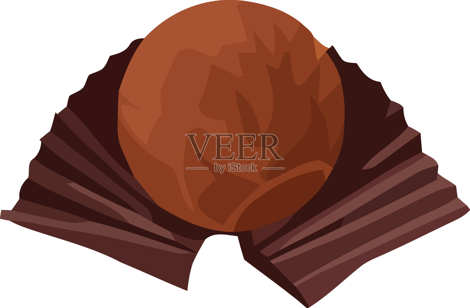 美食巧克力甜点图标上孤立插画图片素材