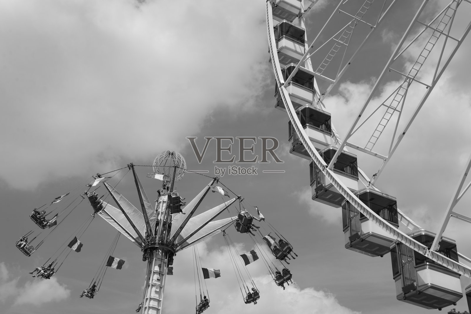 游乐园游乐设施照片摄影图片